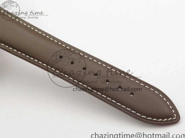 MIROTIME 0323 Calatrava 5524R Pilot Travel Time RG GRF Brown Dial on Brown Leather Strap MIYOTA TopPick 7155